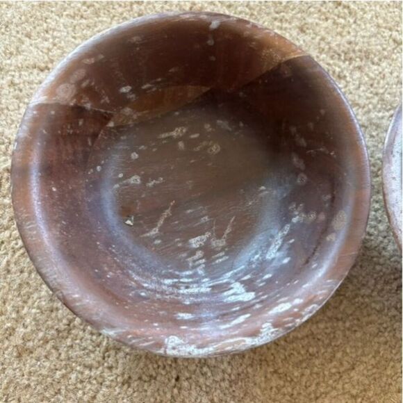 2 Original Walnut Store 6” Wooden Bowls - Picture 2 of 8
